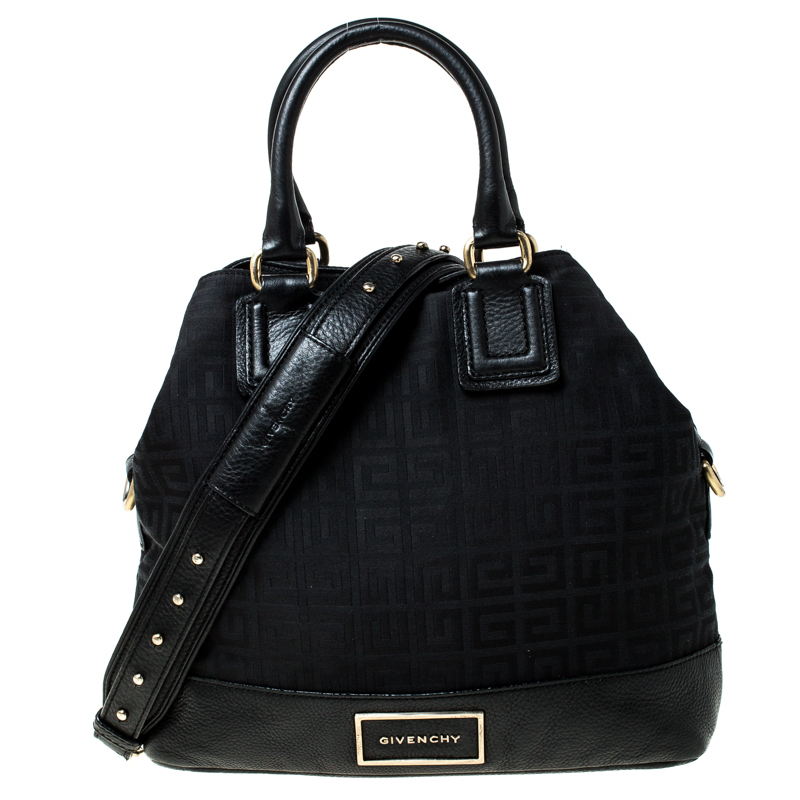 مملوكة مسبقًا Givenchy Black Monogram Canvas and Leather Tote