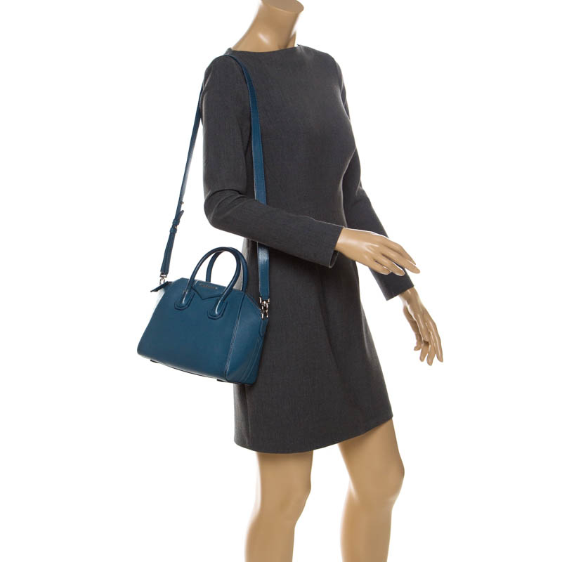 

Givenchy Blue Leather Mini Antigona Satchel