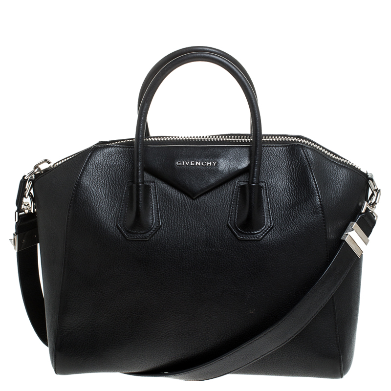 مملوكة مسبقًا Givenchy Black Leather Medium Antigona Satchel