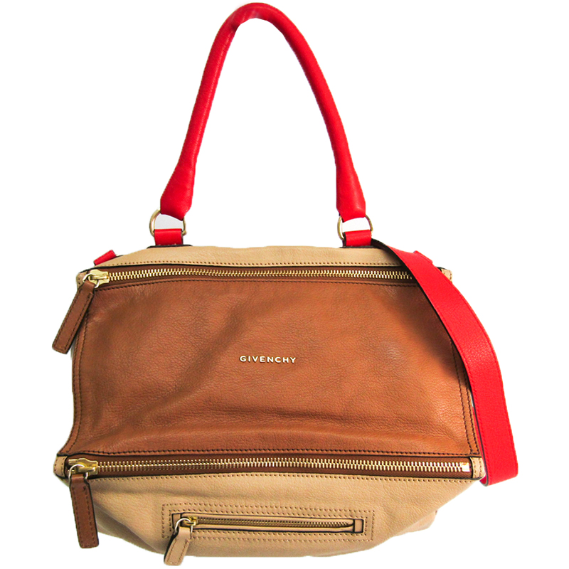Pre Owned Givenchy Multicolor Leather Pandora Flap Top Handle Bag
