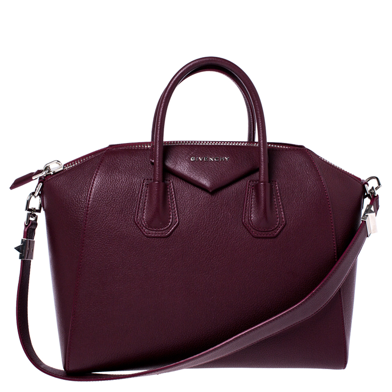 Givenchy Burgundy Leather Medium Antigona Satchel