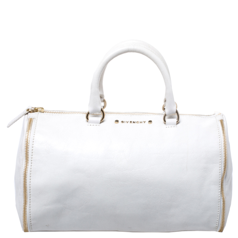 Givenchy White Leather Duffel Bag