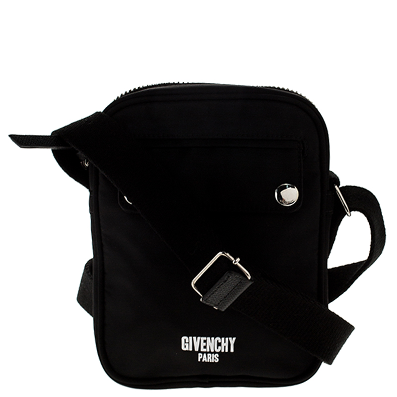 Pre Owned Givenchy Black Nylon Crossbody Bag