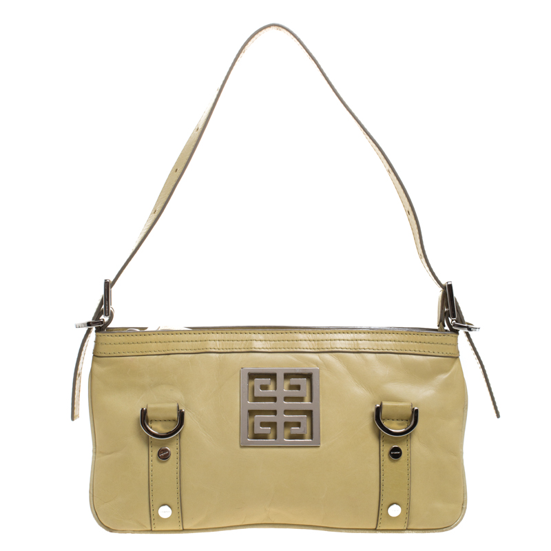 Pre-owned Givenchy Light Yellow Leather Small Baguette Bag