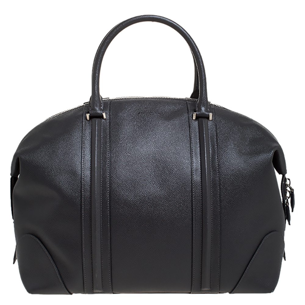Givenchy Grey Leather Weekender Bag