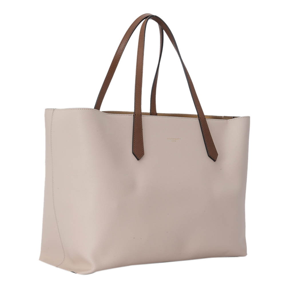 

Givenchy Brown Leather Medium GV Shopper Tote Bag, Beige