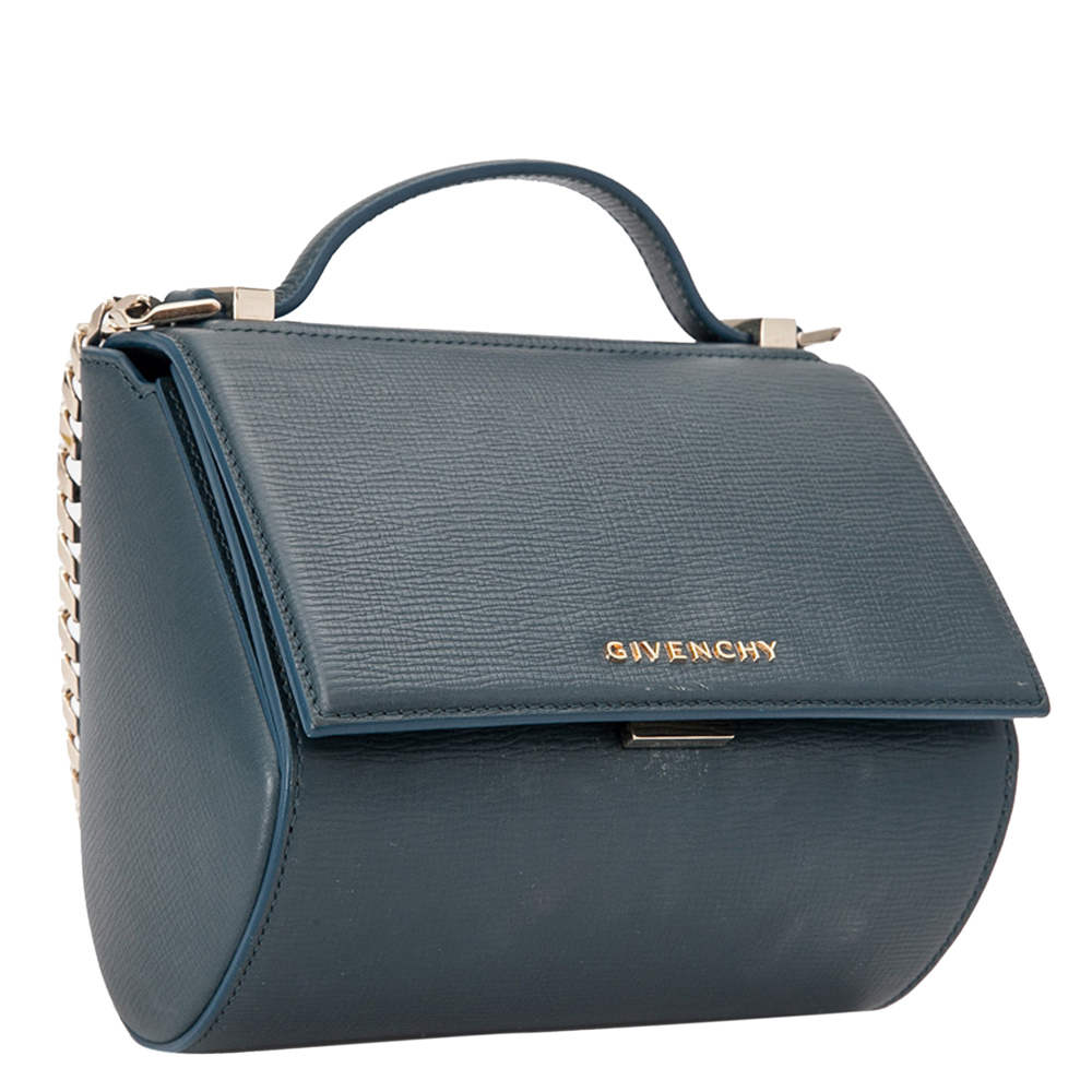 

Givenchy Blue Leather Mini Pandora Box Croossbody Bag