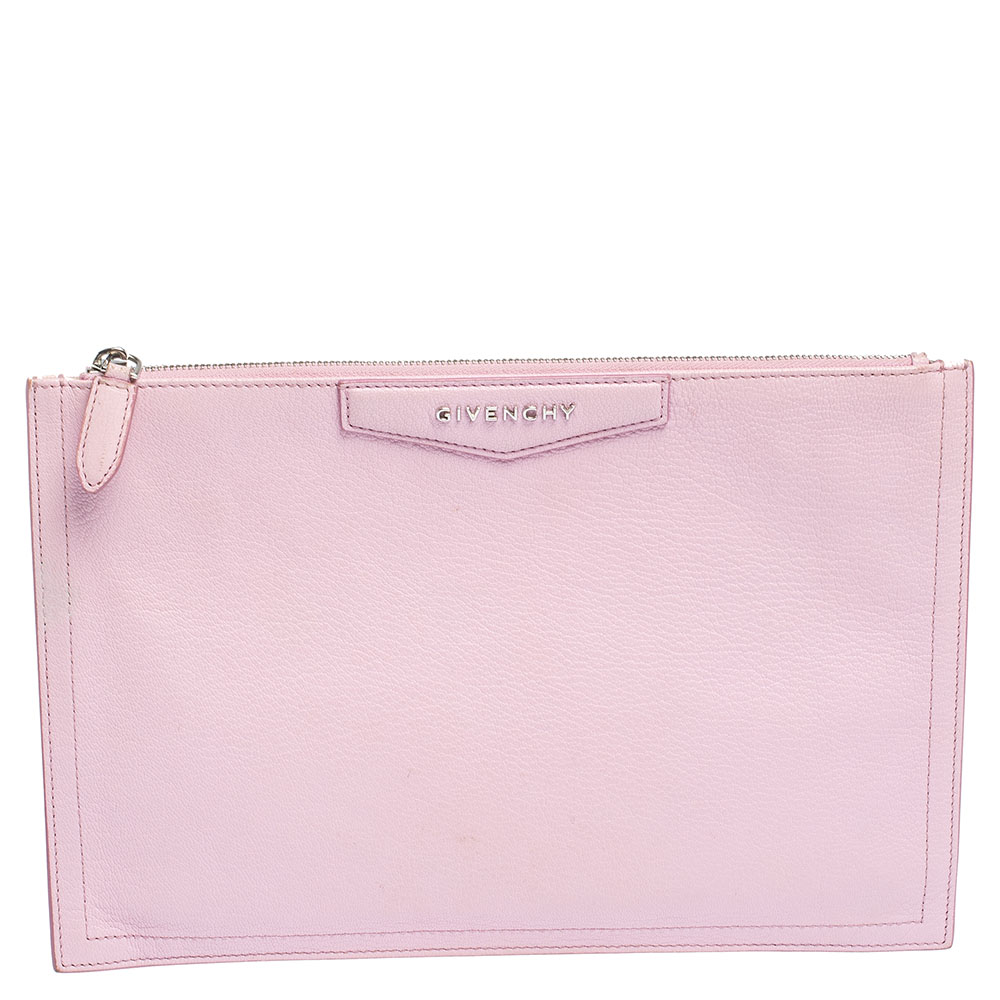 Pre Owned حقيبة كلتش جيفنشي أنتيغونا جلد وردي 