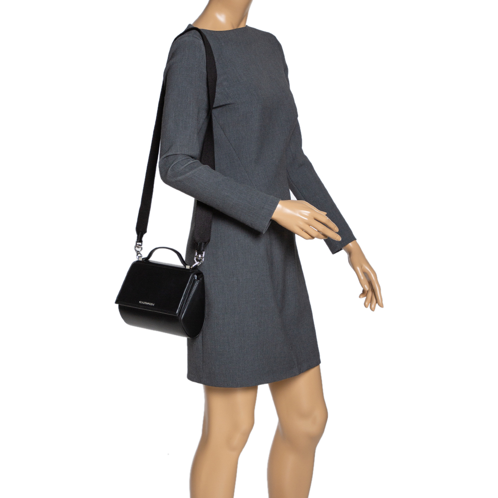 

Givenchy Black Leather Mini Pandora Box Crossbody Bag