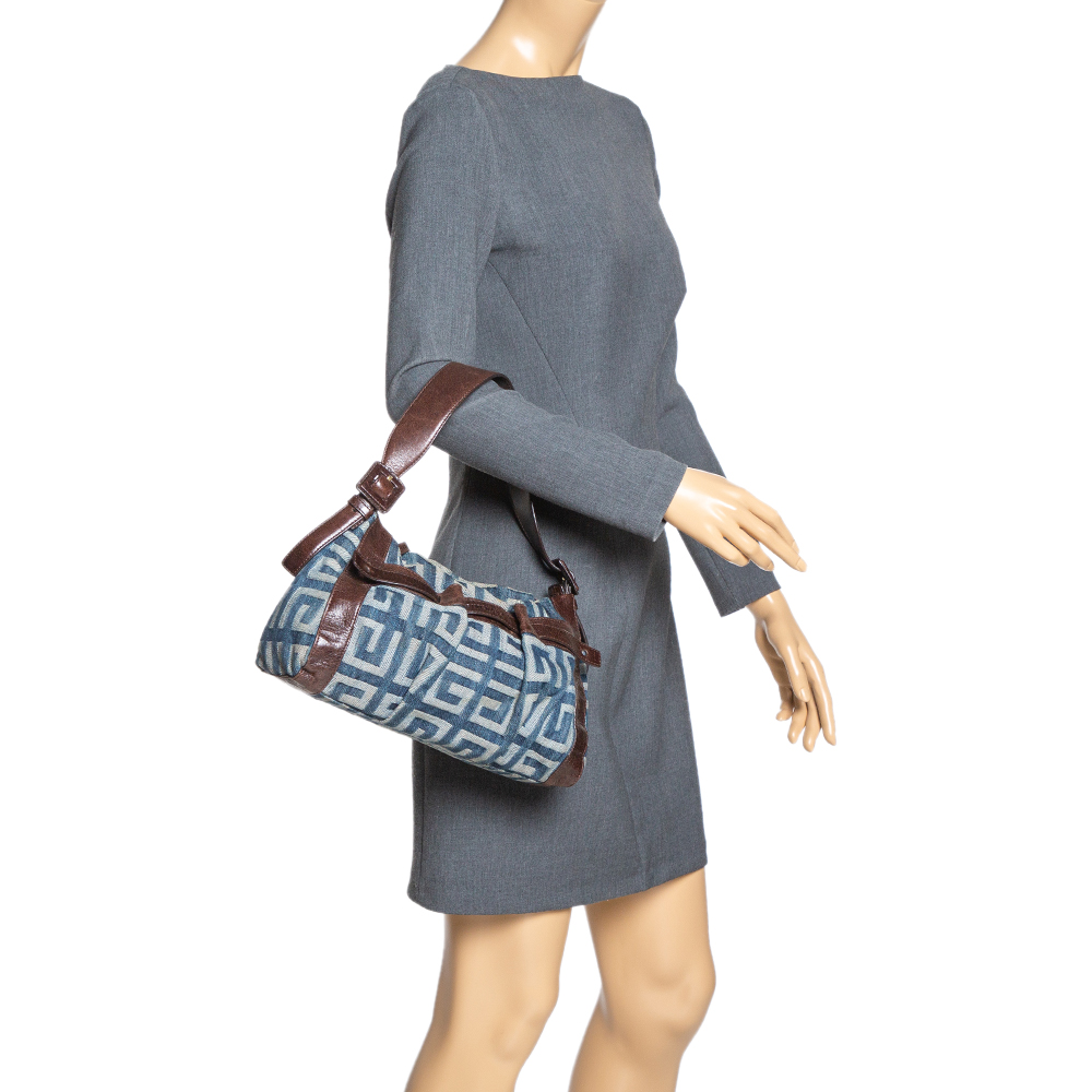

Givenchy Blue/Brown Denim and Leather Shoulder Bag