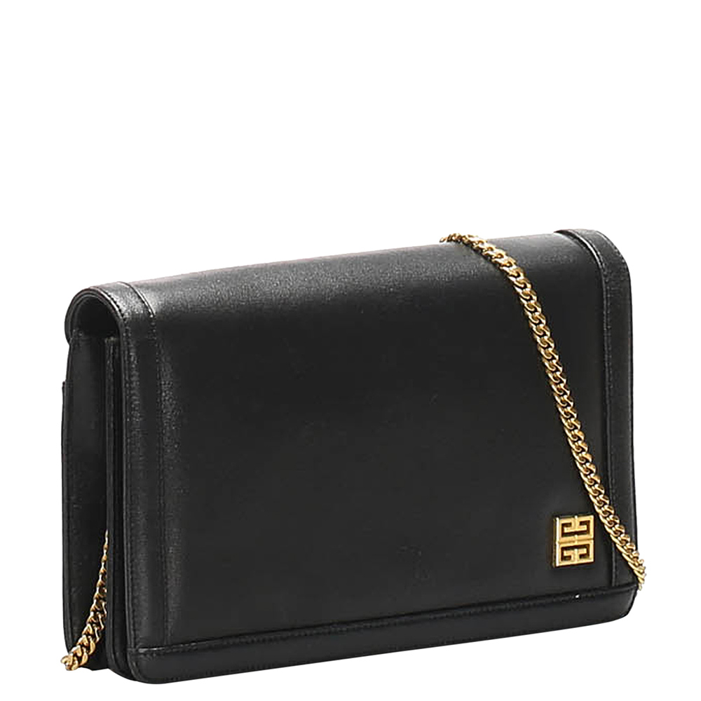 

Givenchy Black Leather Chain Crossbody Bag