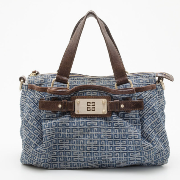 Pre Owned Givenchy Denim Monogram Satchel