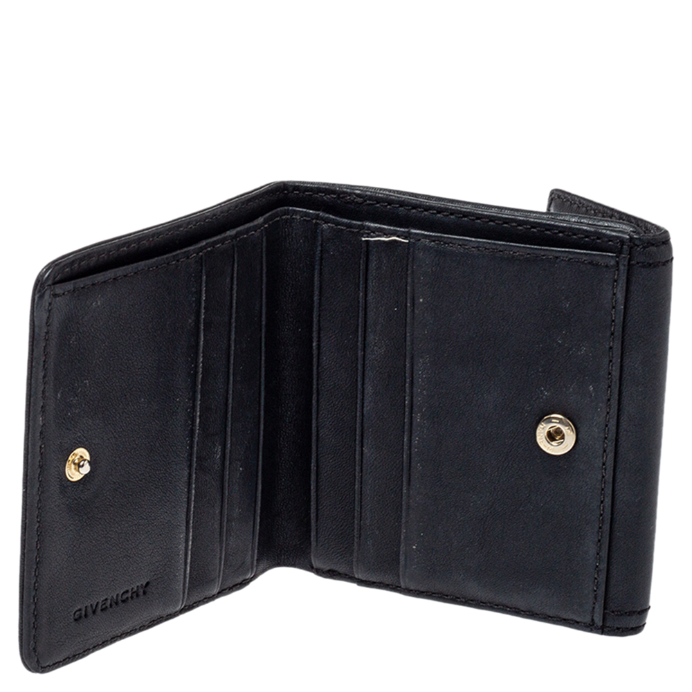 

Givenchy Grey/Black Monogram Canvas and Leather Wallet