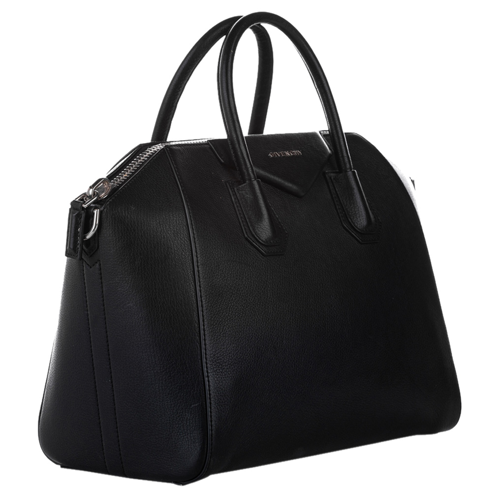 

Givenchy Black Leather Antigona Satchel Bag