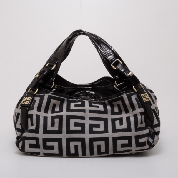 Pre Owned Givenchy Monogram Canvas Logo Hobo