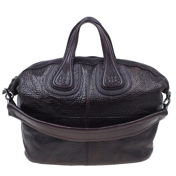 Givenchy Purple Grain Leather Medium Nightingale Shoulder Bag