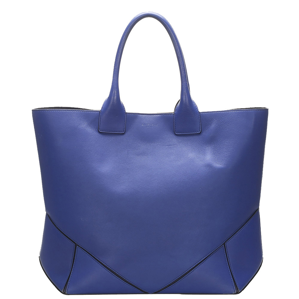 Pre-owned Givenchy Blue Leather Easy Tote Bag
