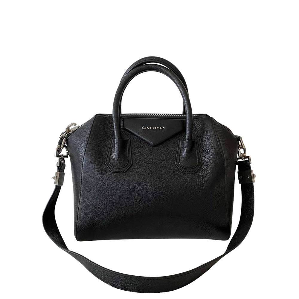 Pre-owned Givenchy Black Leather Antigona Small Bag