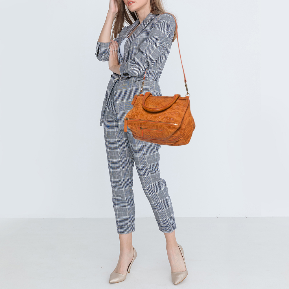 

Givenchy Orange Leather Large Pandora Shoulder Bag