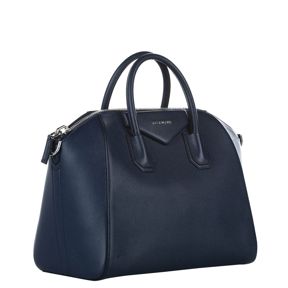 

Givenchy Blue Leather Antigona Satchel Bag