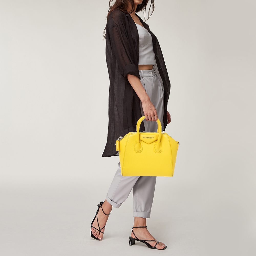 

Givenchy Yellow Leather Mini Antigona Satchel