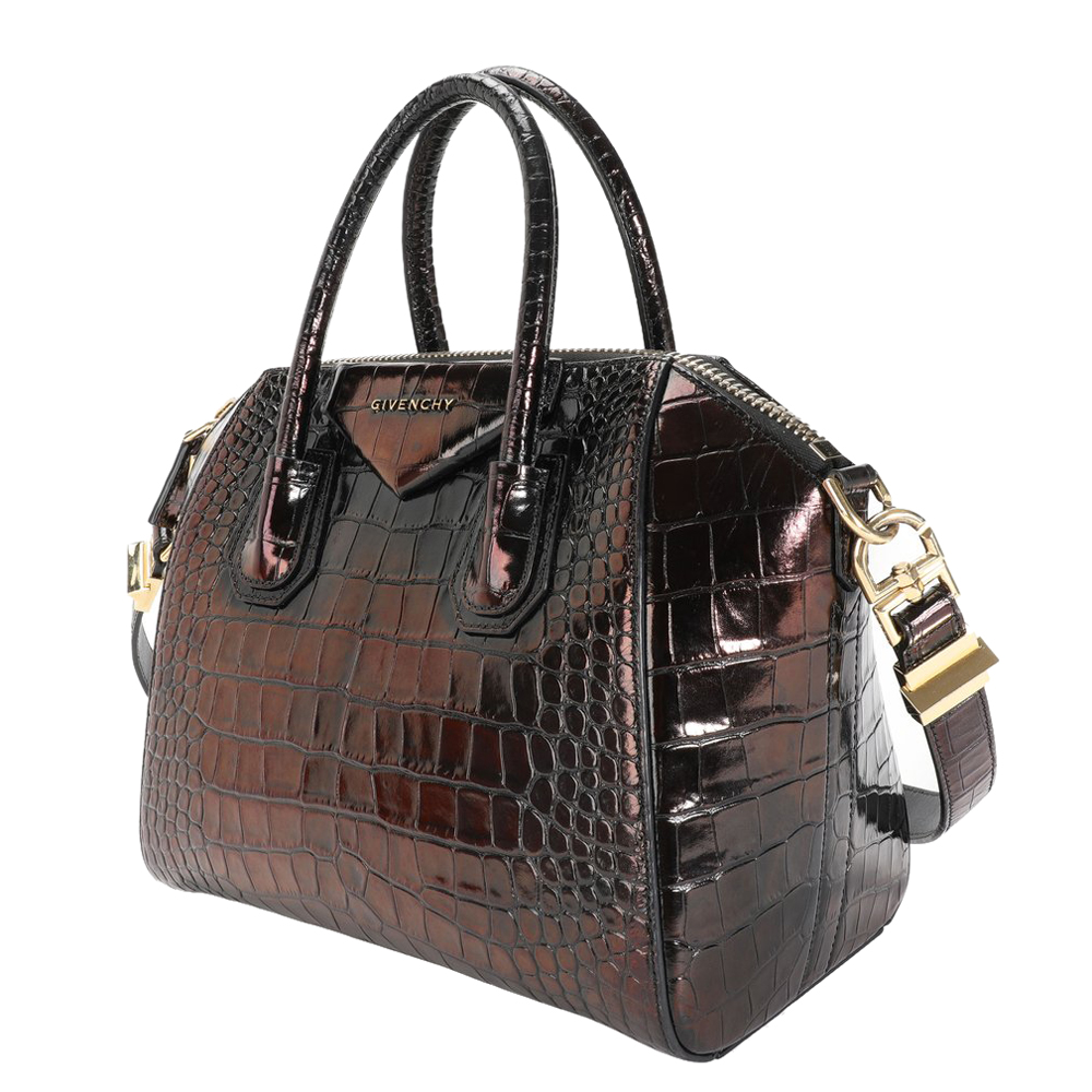 

Givenchy Brown Embossed Leather Antigona Handle Bag