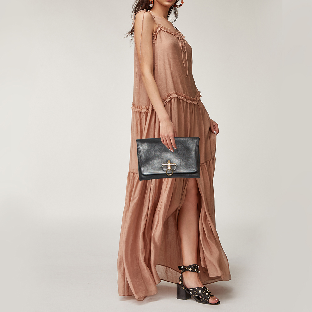 

Givenchy Black Leather Obsedia Clutch