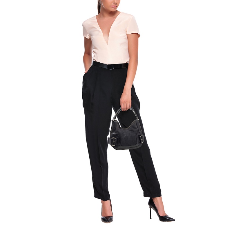 

Givenchy Black Canvas And Leather Hobo