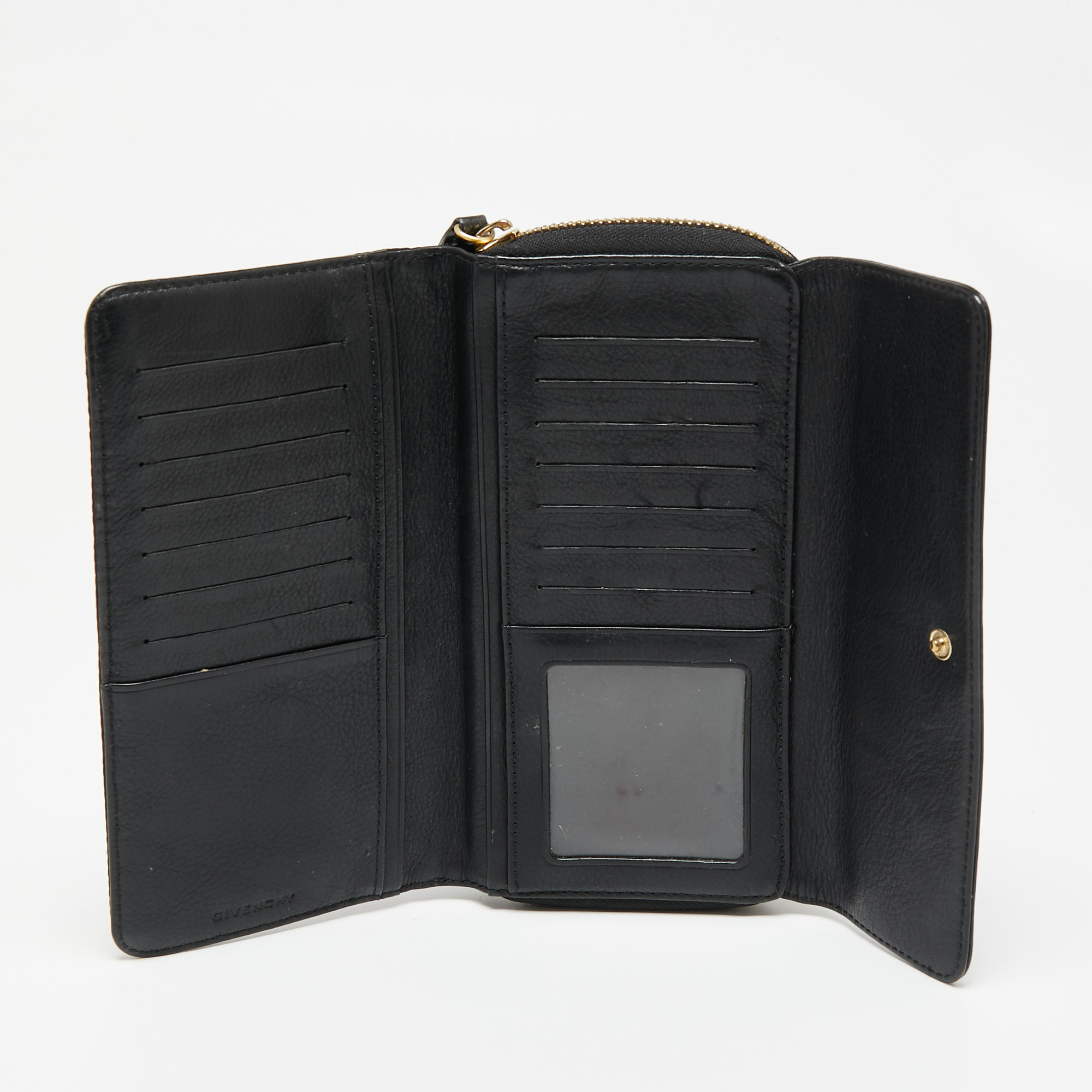 

Givenchy Black Signature Canvas and Leather Wallet