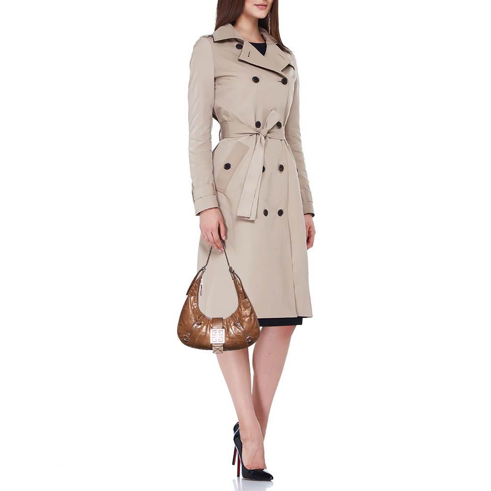

Givenchy Tan Leather Logo Buckle Hobo