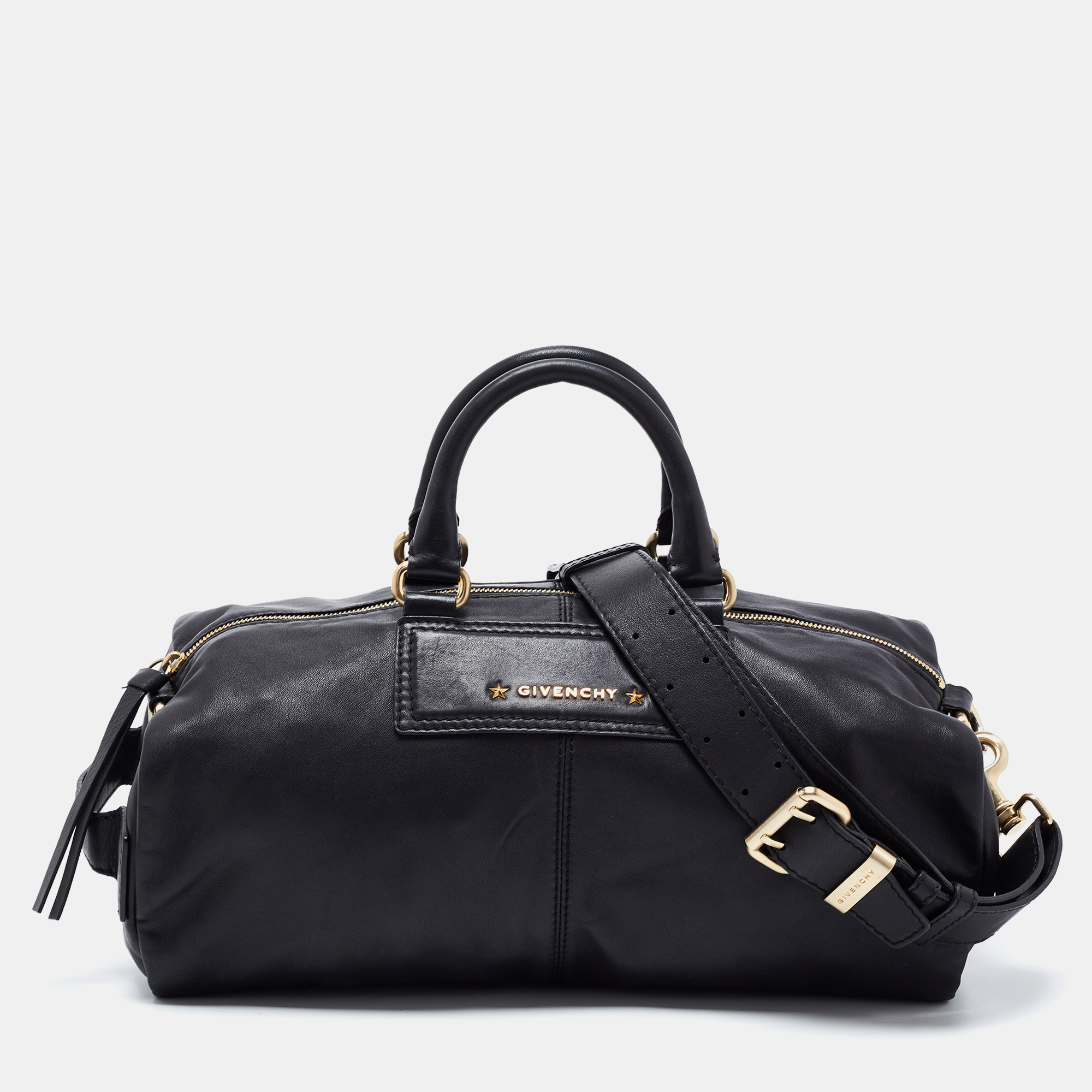 Pre Owned Givenchy Black Leather Satchel