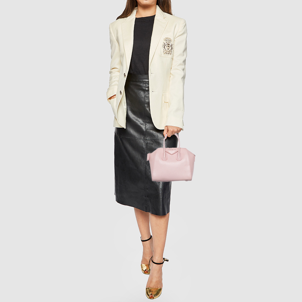 

Givenchy Light Pink Leather Mini Antigona Satchel