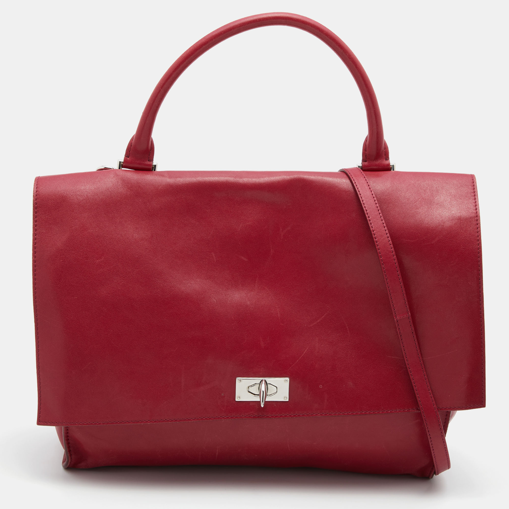 Givenchy Red Leather Shark Tooth Top Handle Bag Givenchy | TLC