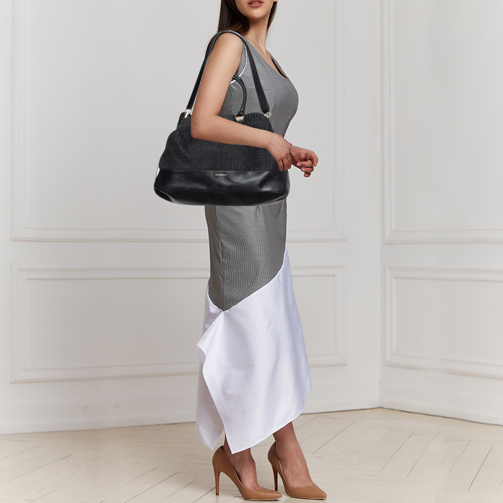 

Givenchy Black Monogram Canvas and Leather Tote