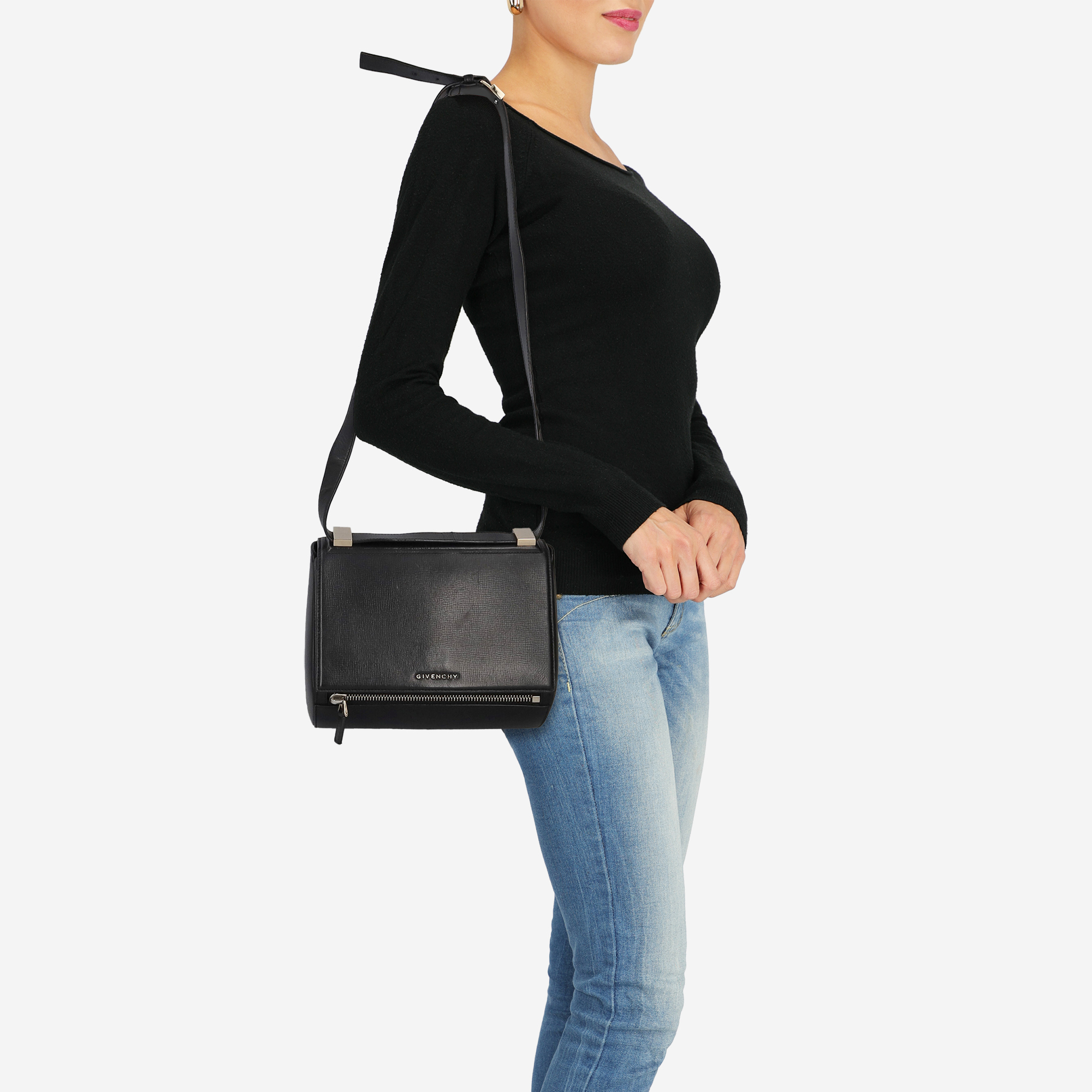 

Givenchy Pandora - Women's Leather Cross Body Bag - Black