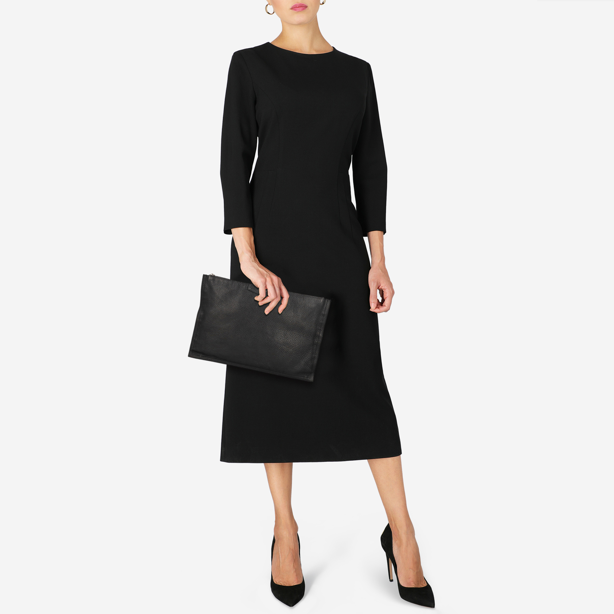 

Givenchy Antigona - Women's Leather Clutch Bag - Black