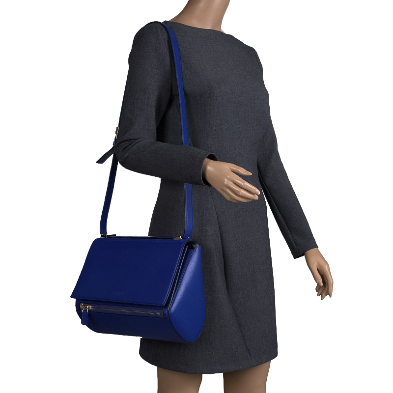 

Givenchy Blue Leather Medium Pandora Box Bag