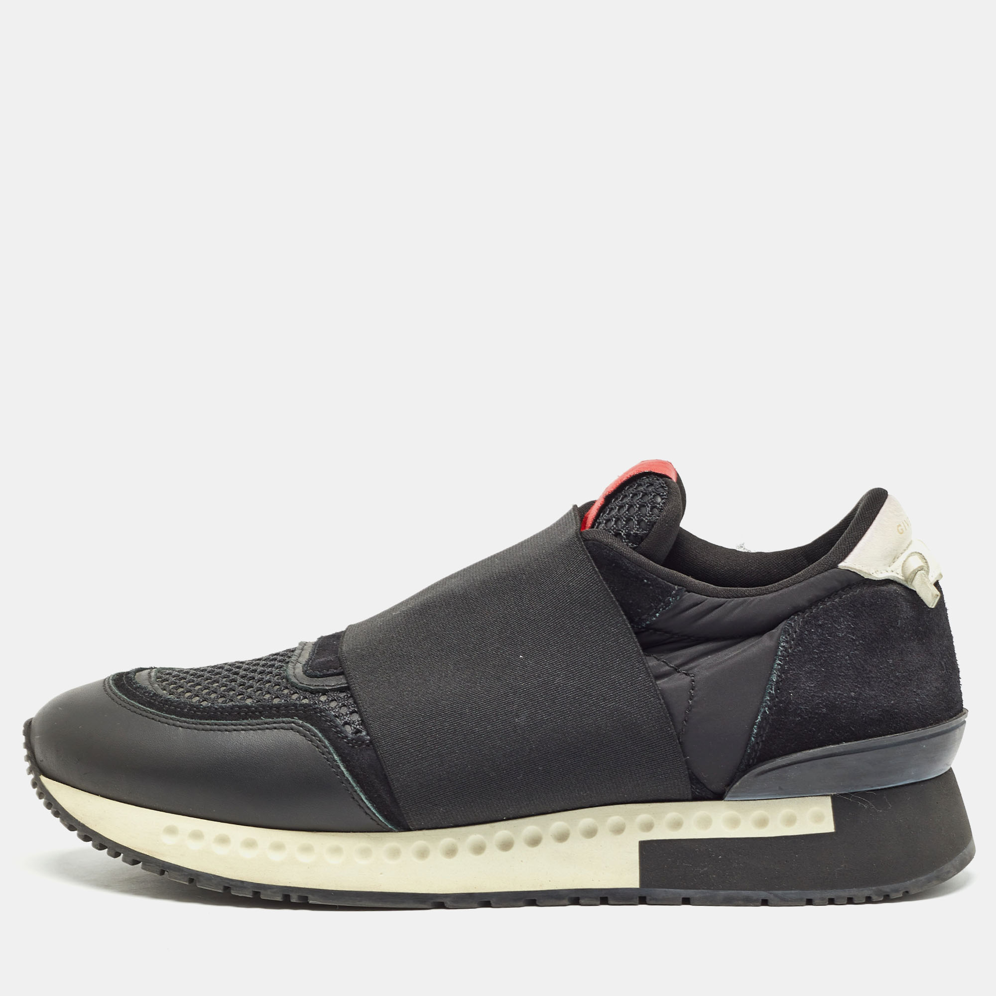 

Givenchy Black Suede and Leather Slip On Sneakers Size