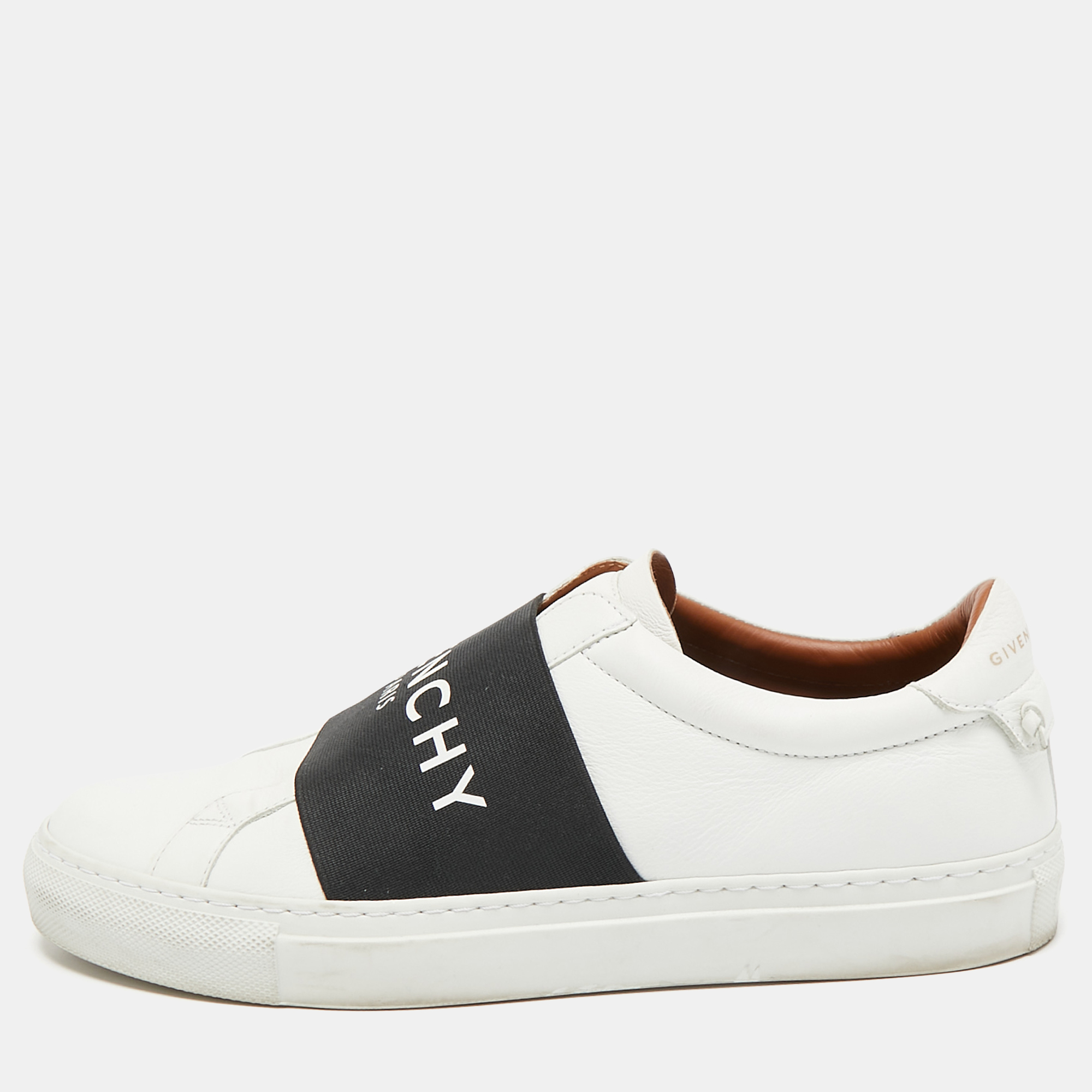 

Givenchy White/Black Leather Urban Street Slip On Sneakers Size