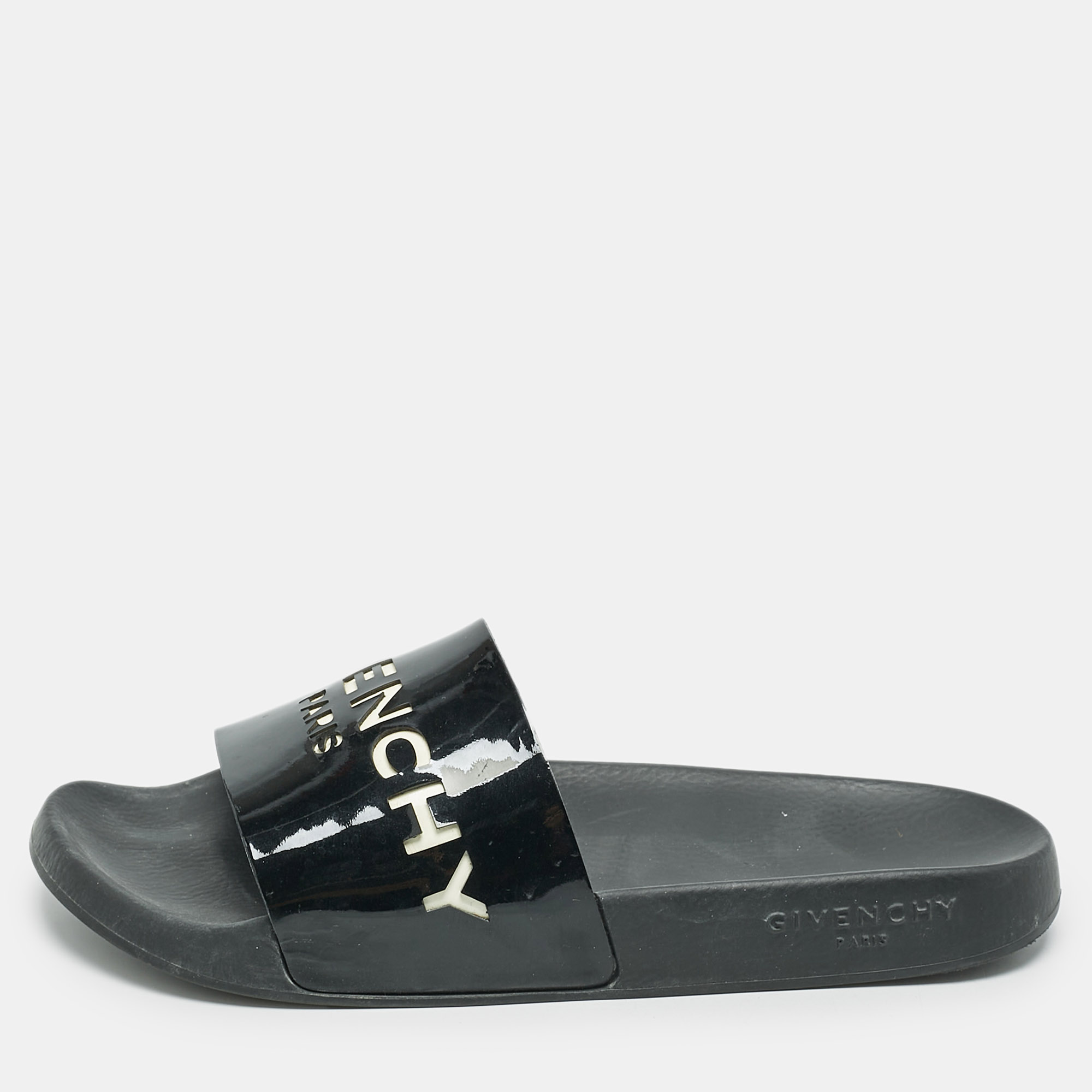 

Givenchy Black Leather Pool Slides Size