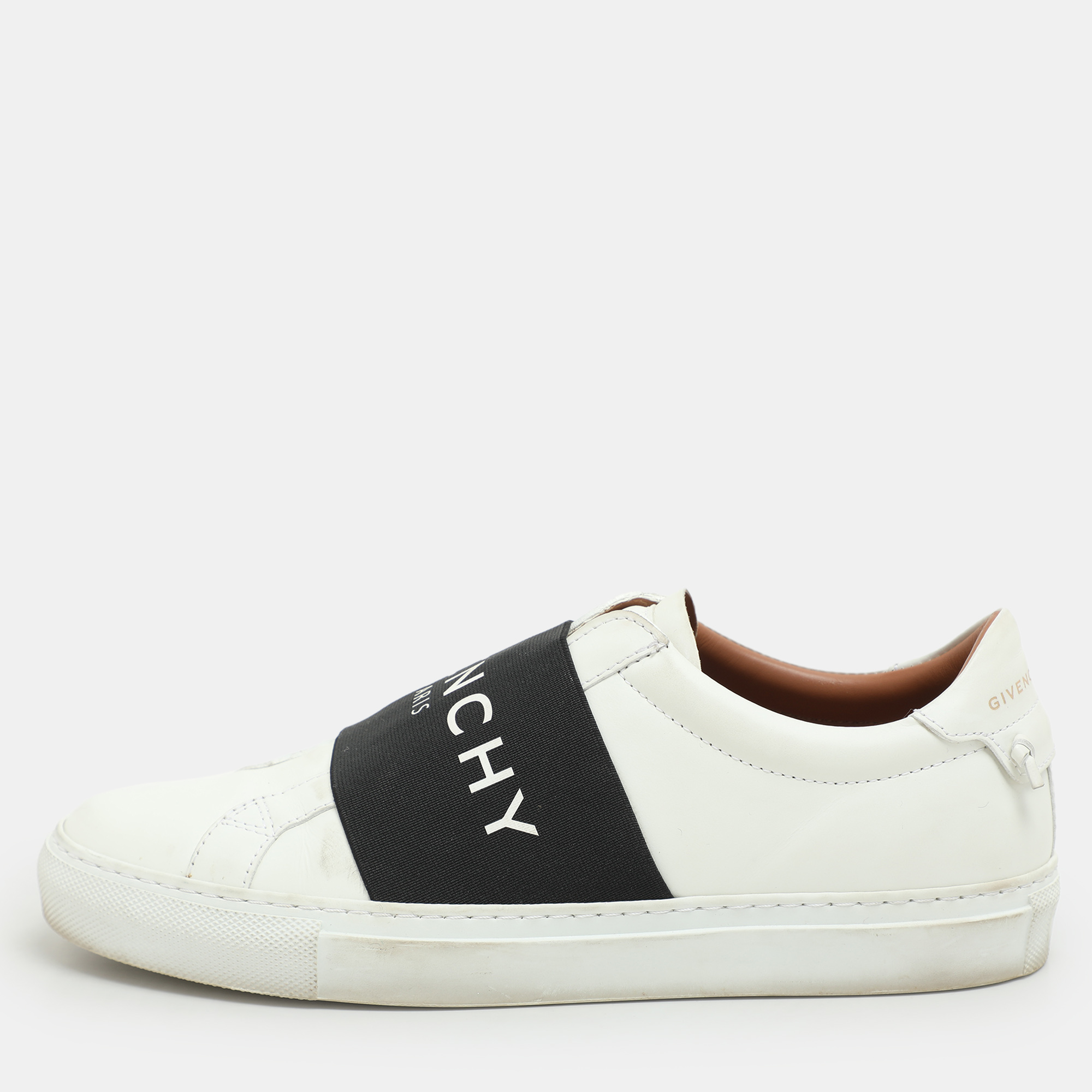 

Givenchy White/Black Leather Urban Street Logo Slip On Sneakers Size