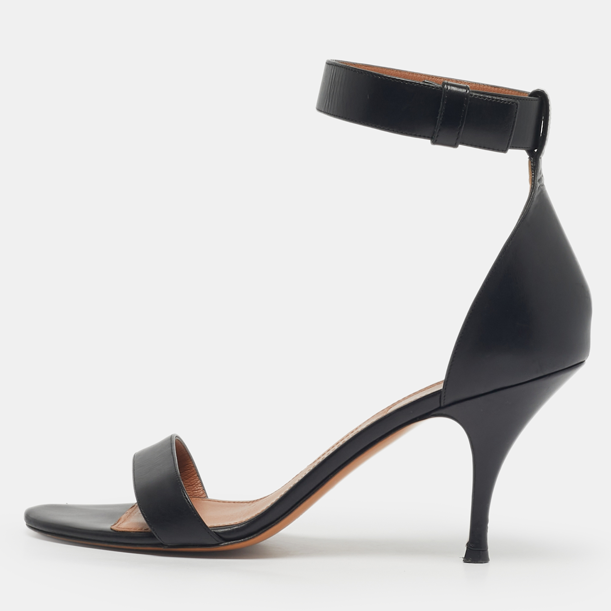 

Givenchy Black Leather Ankle Strap Sandals Size