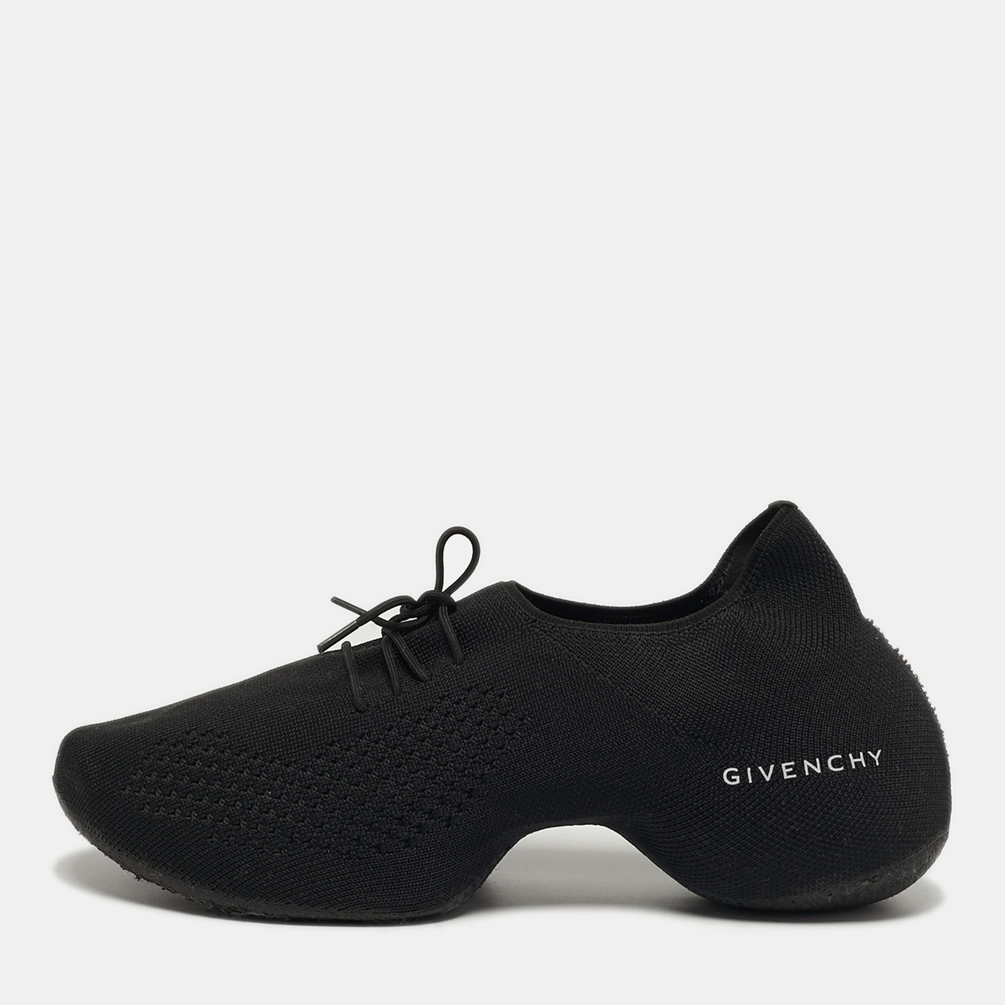 

Givenchy TK-360 Size  Black Knit Fabric Low Top Sneakers