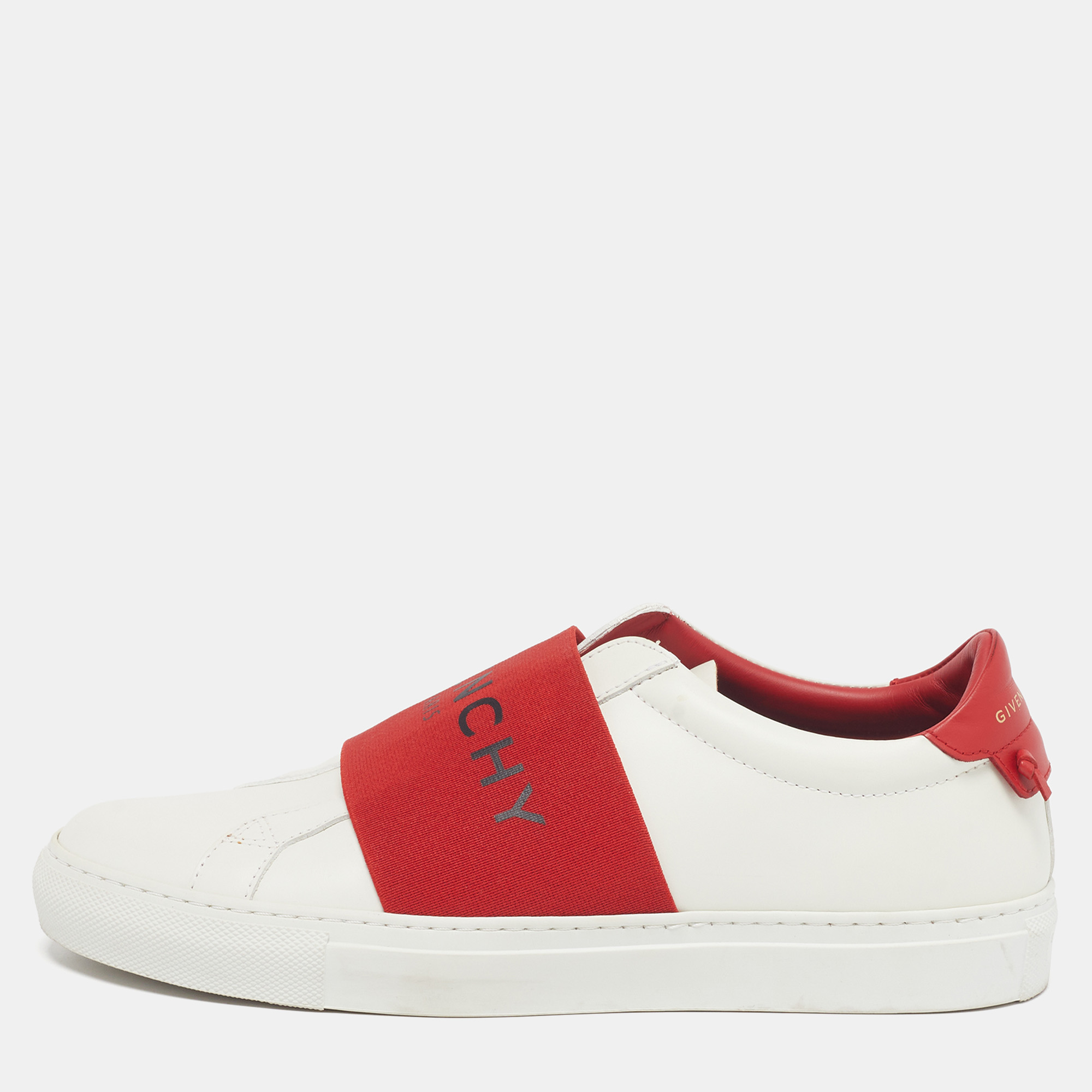 

Givenchy Urban Street Size  White/Red Leather Low Top Sneakers