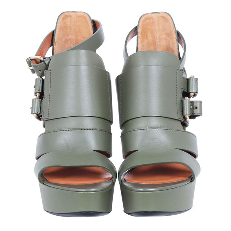 

Givenchy Green Leather Wedges Sandals Size