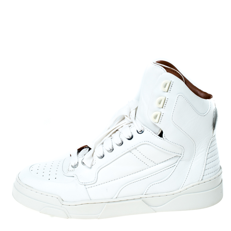 

Givenchy White Leather Tyson High Top Sneakers Size