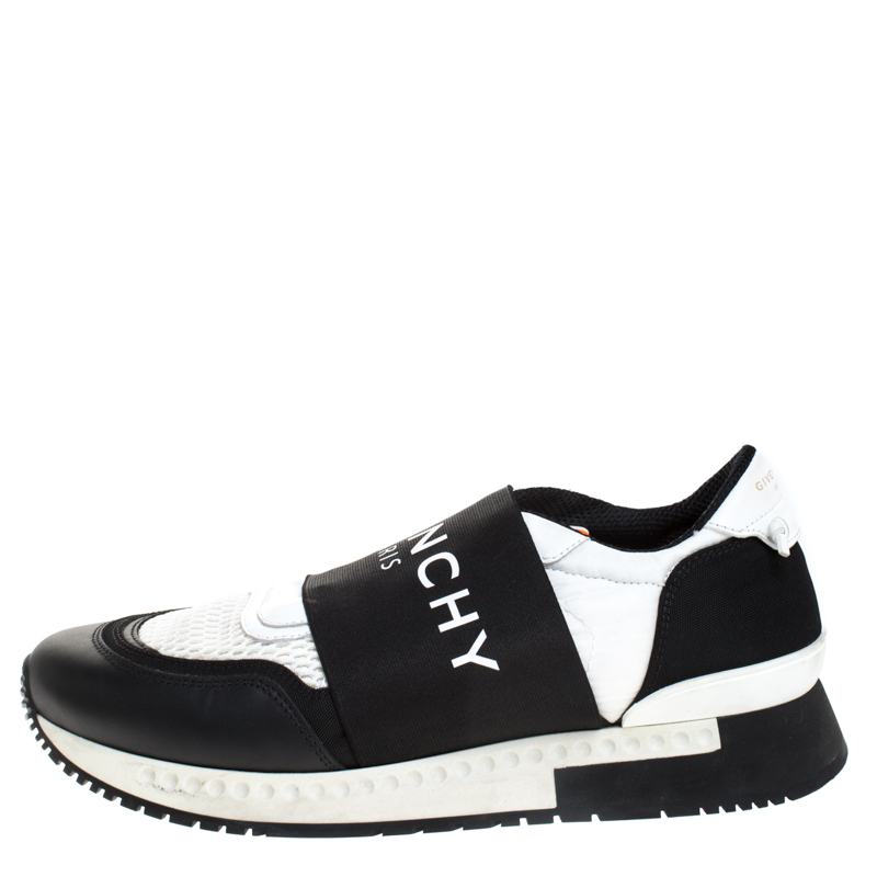 

Givenchy Black/White Leather, Canvas, And Mesh Runner Active Low Top Sneakers Size, Multicolor