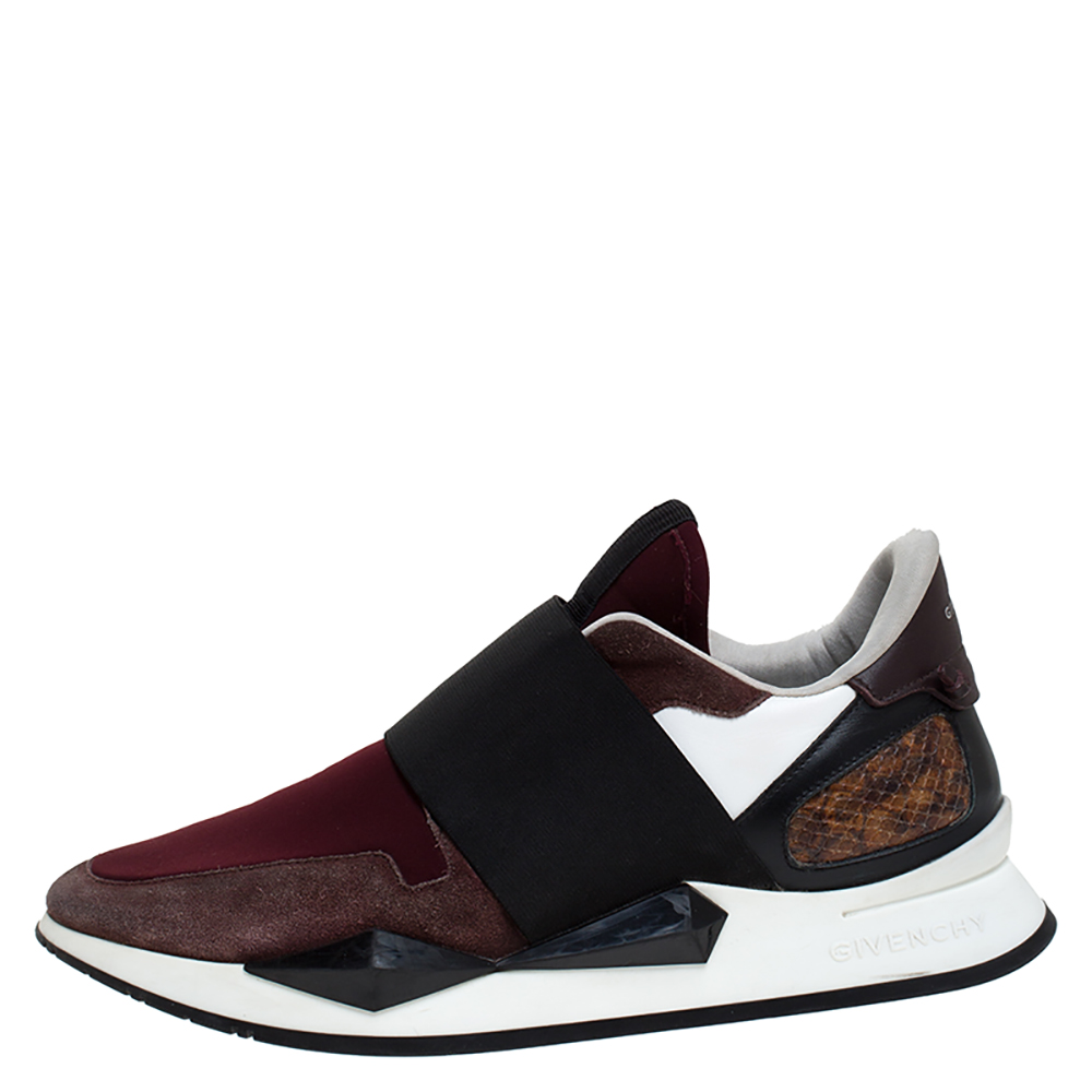 

Givenchy Multicolor Suede and Leather Elastic Strap Active Sneakers Size