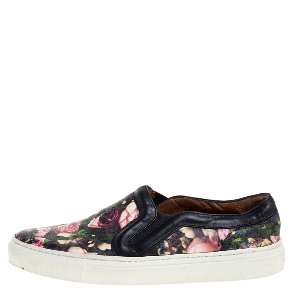 

Givenchy Multicolor Floral Print Leather Skate Slip On Sneakers Size