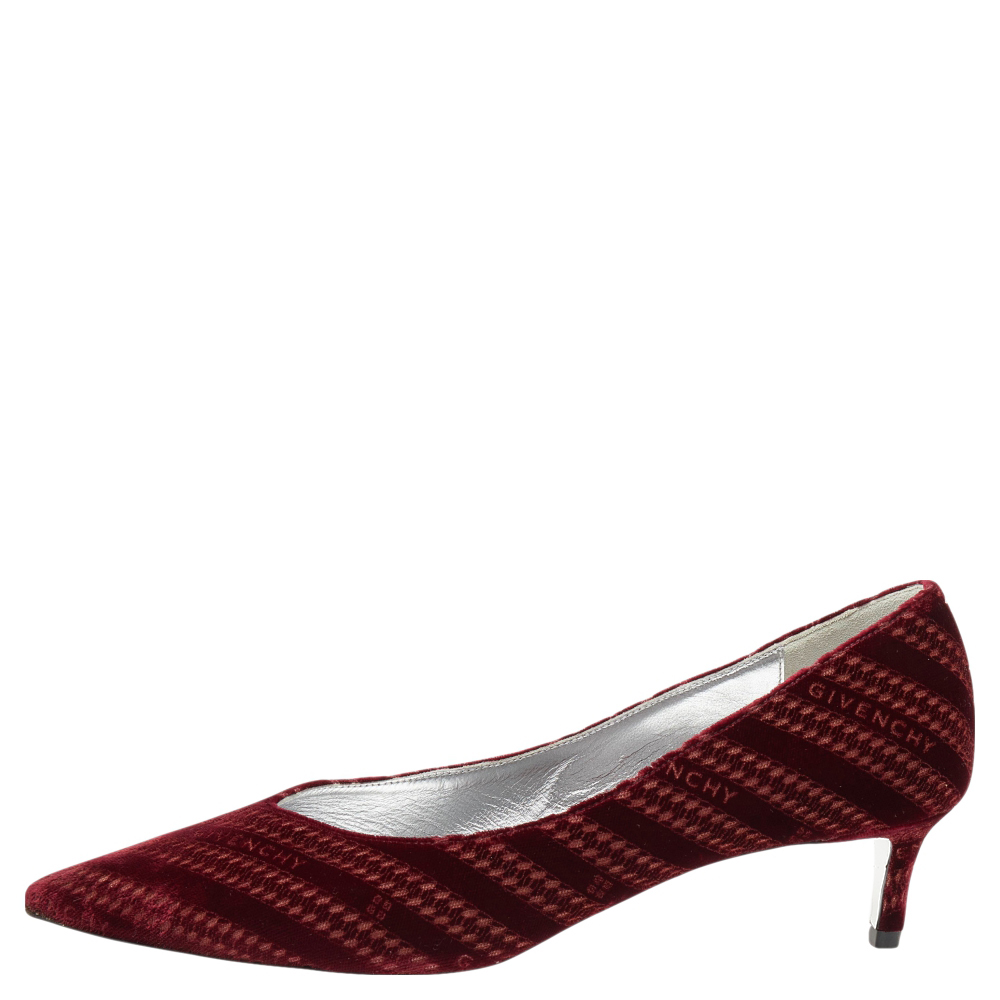 

Givenchy Burgundy Velvet Pointed Toe Pumps Size